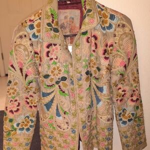 Floral Embroidered Women's Blazer